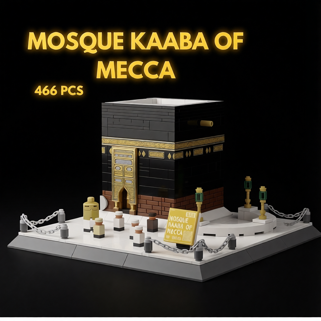🕌✨ Maqueta de la Kaaba en Bloques de Construcción